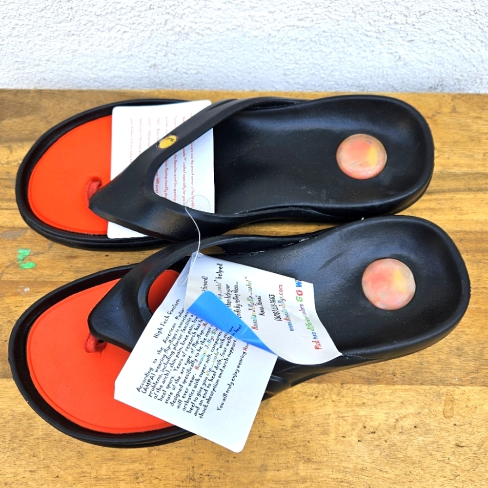 Hawaiian Jellys Ultra Comfort Kilauea Volcano Unisex  Sandals Men's 10 - Picture 7 of 15